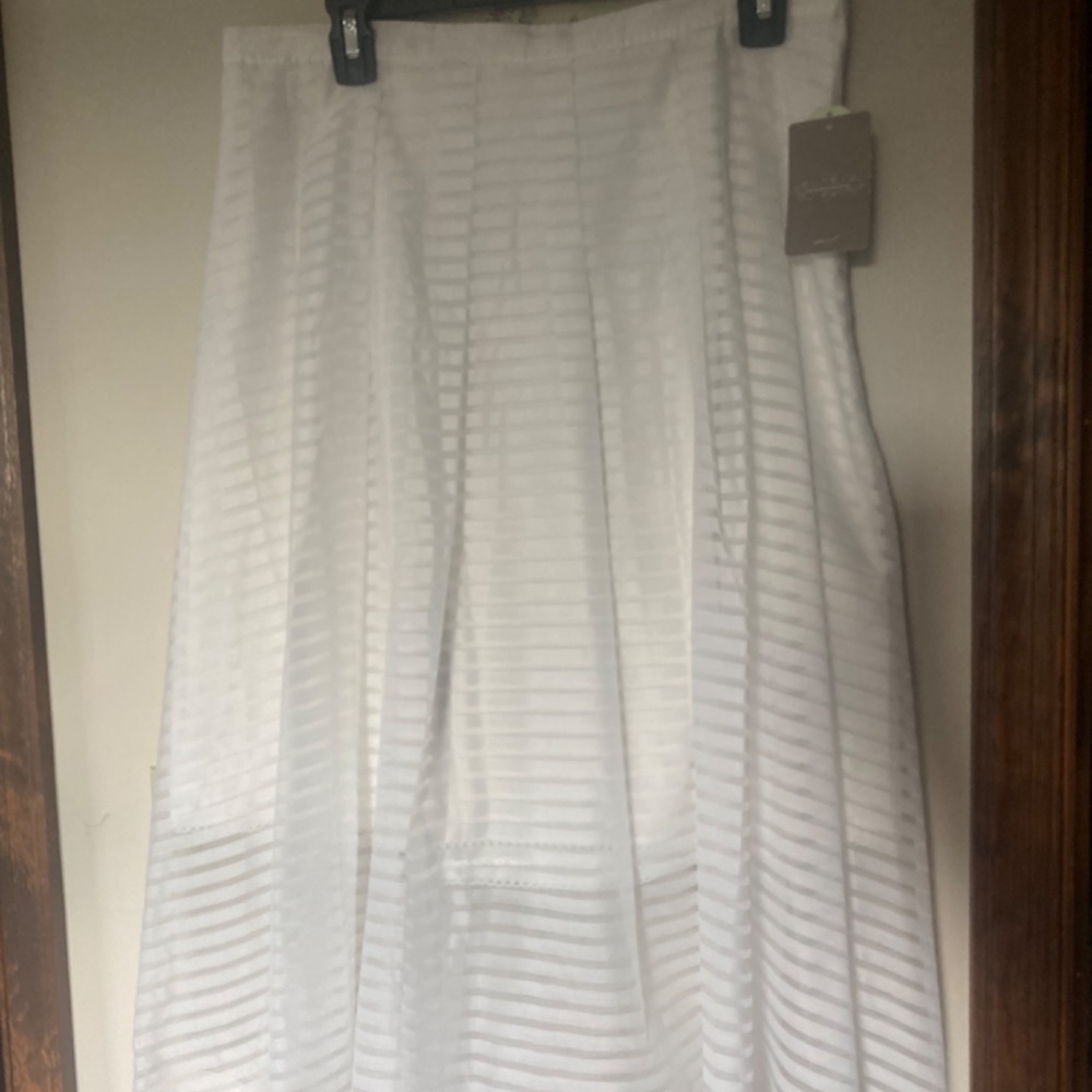 🤍NEW🤍 Anthropologie Leifsdottir White Skirt NWT - Picture 8 of 8